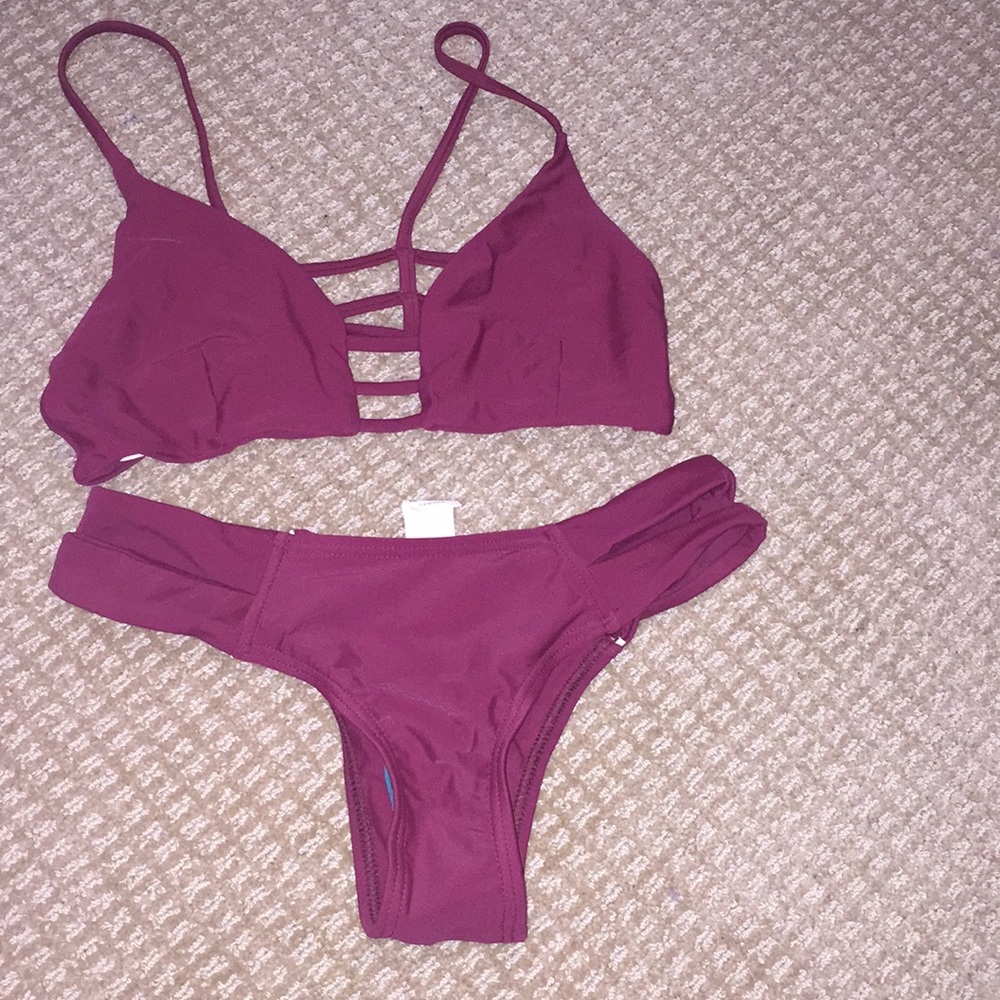 Zaful 2 piece maroon bikini